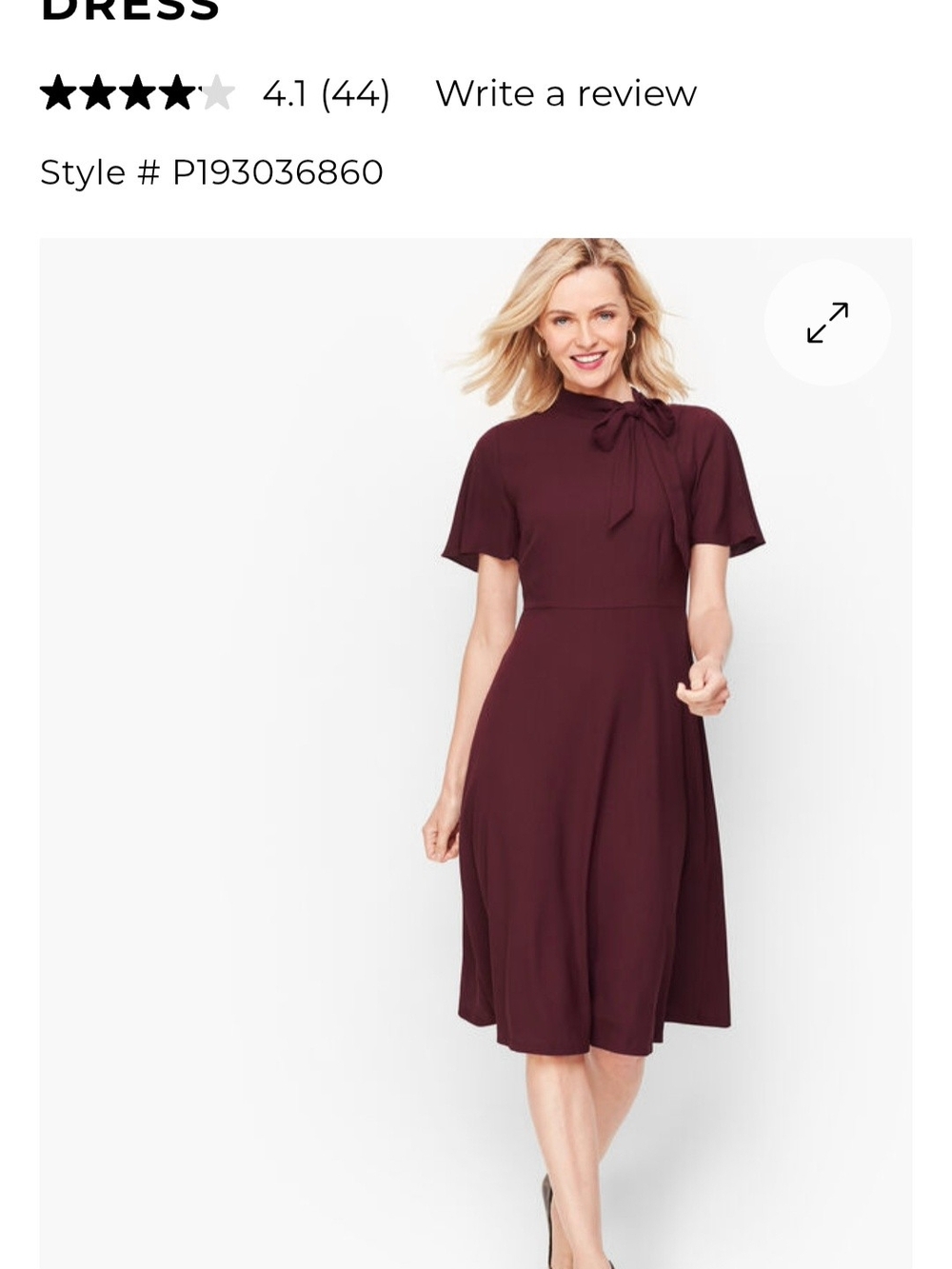 Talbots Hadley Crepe Fit & Flare Dress